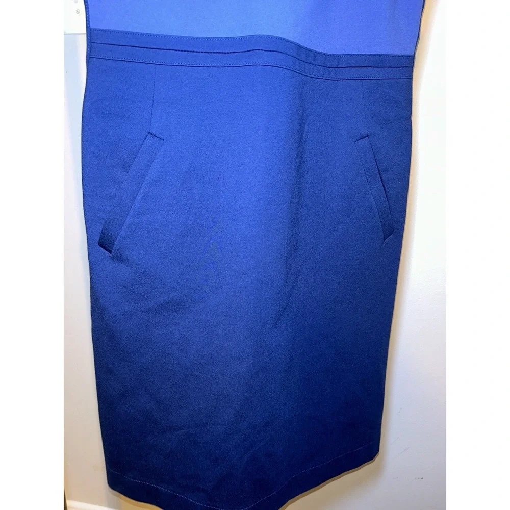Lands' End Dress Blue Sleeveless Pointe Sheath Round Neck Size 6p - Picture 10 of 13